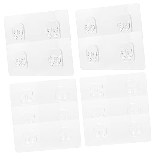 GLEAVI 20Stücke Selbstklebende Hängehaken Transparente Klebehaken für Duschregal Seifenhalter Gewürzregal Langlebig für Glatte Oberflächen Einfache von GLEAVI