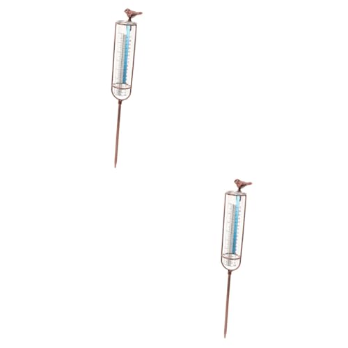 GLEAVI 2stücke Regenmesser Ersatzrohr Wetterfestes Messrohr Für Garten Und Outdoor Präzise Niederschlagsmessung Elegantes Design Für Stabile Anwendung von GLEAVI