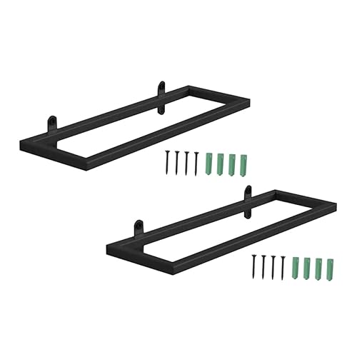 GLEAVI 2stücke Wandmontiertes Weinregal Einfacher Praktischer Flaschenhalter Aus Metall Robust Und Rostbeständig Für Küche Und Bar Schwarz von GLEAVI