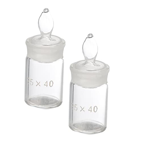 GLEAVI 2st Wägeflasche Wiegeflasche Niedrige Form Wiegeflasche in Hoher Form Wiegeflaschen Im Labor Glas Lieferungen Siegel von GLEAVI