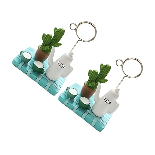 GLEAVI 2stücke Mini Bonsai-Clips Fotoclip Fotohalter Notizclips Bilderclips Bonsai-fotoclip Aus Harz Für Foto Büro Nachrichtenklammern Mit Kordel Für Partys Personalisierte von GLEAVI