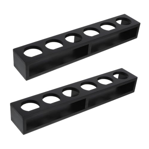 GLEAVI 2stücke Weinregal Mit Glashaltern Aus Holz Für Schnapsgläser Und Cocktails Trinkglasständer Als Organizer Für Partys Und Zuhause Schwarz GLEAVI 2stücke Weinregal Mit Glashaltern Aus Holz Für Schnapsgläser Und Cocktails Trinkglasständer Als Organizer Für Partys Und Zuhause Schwarz von GLEAVI