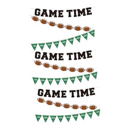GLEAVI 3 Sätze Teiliges American Football Wimpelbanner aus Papier Leichte Vorgefertigte Party Dekoration für Fußball Themengeburtstag Sportliche Hängegirlande für Familien und GLEAVI 3 Sätze Teiliges American Football Wimpelbanner aus Papier Leichte Vorgefertigte Party Dekoration für Fußball Themengeburtstag Sportliche Hängegirlande für Familien und von GLEAVI