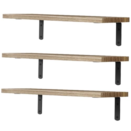 GLEAVI 3 Sätze Wandregal aus Massivem Holz Teiliges Set Wandmontierte Floating Shelf für Badezimmer und Küche Platzsparend und Dekorativ Robust und Praktisch GLEAVI 3 Sätze Wandregal aus Massivem Holz Teiliges Set Wandmontierte Floating Shelf für Badezimmer und Küche Platzsparend und Dekorativ Robust und Praktisch von GLEAVI