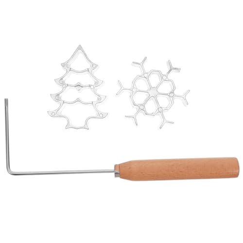 GLEAVI 3 Stück Aluminium-Bunuélos-Form mit Griff, Rosette, Keks-Waffeleisen, DIY-Back- und Gebäckwerkzeuge für frittierte Snacks, Kekse und Kuchen, Prägeform GLEAVI 3 Stück Aluminium-Bunuélos-Form mit Griff, Rosette, Keks-Waffeleisen, DIY-Back- und Gebäckwerkzeuge für frittierte Snacks, Kekse und Kuchen, Prägeform von GLEAVI