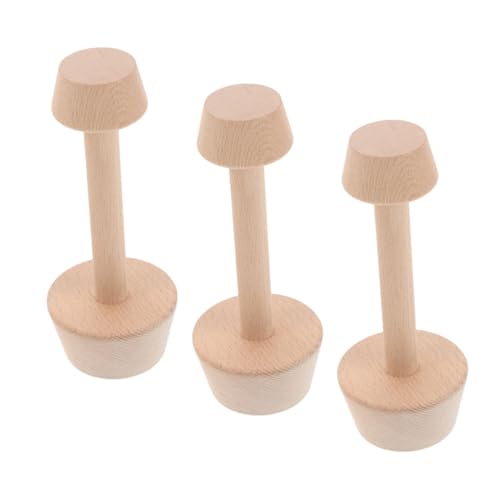 GLEAVI 3 Stück Doppelseitiges Holz Tart Tamper Natürlicher Holzgeruch Effizientes Teigpressen für Eierkuchen und Mini-desserts Vielseitig für Torten und Käsekuchen Sicheres Backwerkzeug von GLEAVI