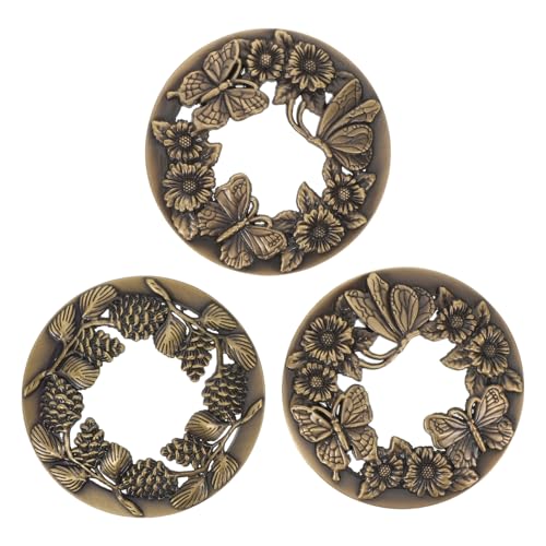 GLEAVI 3 Stück Kerzendeckel im Vintage-Stil aus Metall zum Abbrennen von Teelichtern, Schirmhülsen, Deckeldeckel, Ersatz für Spa-Meditation von GLEAVI
