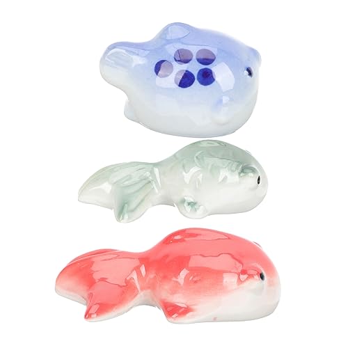 GLEAVI 3 Stück Schwimmende Keramikgoldfische Dekoration für Aquarien Fischbehälter und Teiche Hochwertige Ornamente aus Feiner Keramik Schwimmend Leicht zu Reinigen Ansprechendem Design von GLEAVI