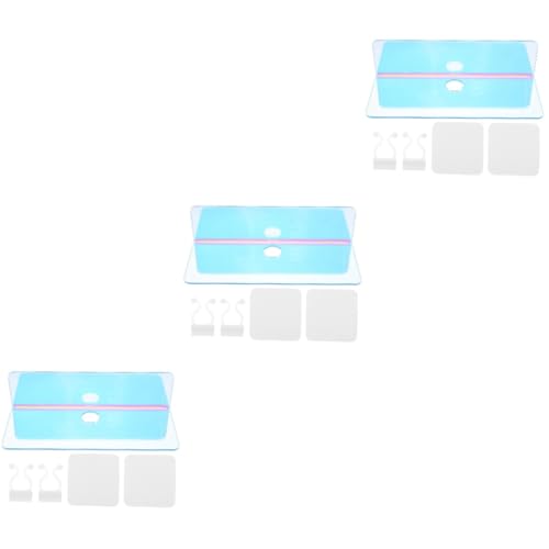 GLEAVI 3 Stück Wandmontiertes Regal aus Iridescent Schwebendes Aufbewahrungsregal für Stilvolle Raumgestaltung Platzsparend und Vielseitig Einsetzbar Schlafzimmer Badezimmer und Büro von GLEAVI