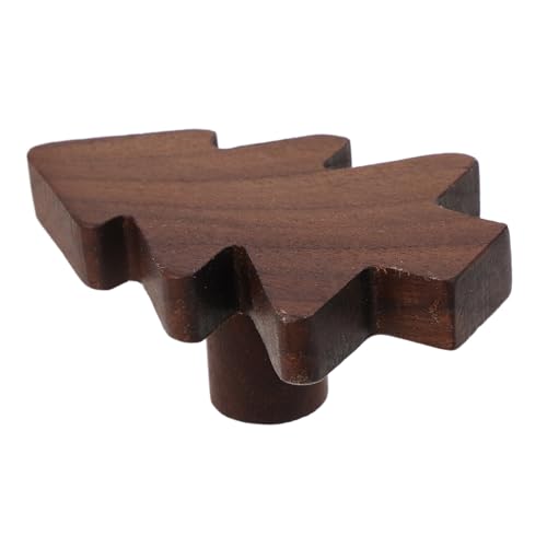 GLEAVI 3 Stück Weihnachtsbaum Schubladenknöpfe aus Holz Kreative Schrankgriffe für Kommoden Kleiderschränke Einfache Montage Robuste Weihnachtsdeko für Kinderzimmer und Möbel von GLEAVI