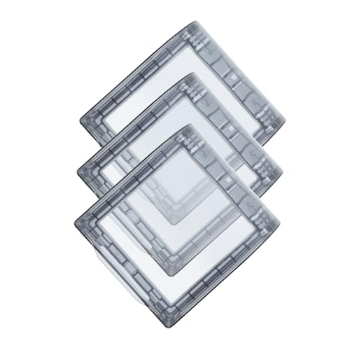 GLEAVI 3 Stück wasserdichte Steckdosenabdeckung für Badezimmer Transparente Wandsteckdose Schutzbox Wetterfeste Steckdosenabdeckung für Elektrische Anschlüsse von GLEAVI