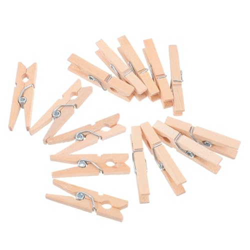 GLEAVI 30stücke Holzklammern Mini-wäscheklammern Fotoklammern Naturholz Für Büroklammern Nachrichtenklammern Bastelarbeiten Dekorationen Fotocollagen von GLEAVI