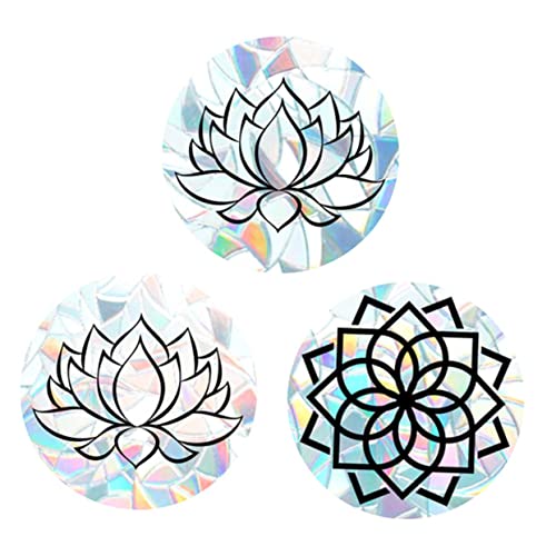 GLEAVI 3Stücke Fensteraufkleber Mandala Design Abnehmbare Statische Fensterdekoration für Wohnzimmer und Büro Langlebiges Einfache Anwendung und Entfernung GLEAVI 3Stücke Fensteraufkleber Mandala Design Abnehmbare Statische Fensterdekoration für Wohnzimmer und Büro Langlebiges Einfache Anwendung und Entfernung von GLEAVI