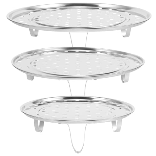 GLEAVI 3Stücke Teiliges Dampfgitter Multifunktionales Dampfgitter für Zuhause Groß Silber für Dampfgarer und Kochtöpfe GLEAVI 3Stücke Teiliges Dampfgitter Multifunktionales Dampfgitter für Zuhause Groß Silber für Dampfgarer und Kochtöpfe von GLEAVI