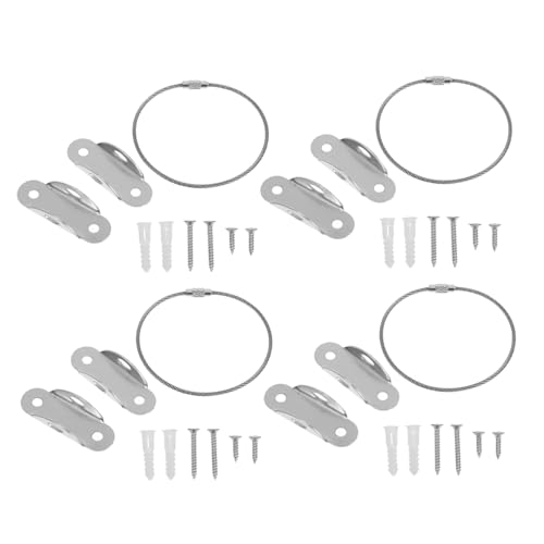 GLEAVI 4 Sätze Metall Möbel Kippsicherung Fall Gurte mit Schrauben für Kindersicherung Starke Wandbefestigung Geeignet für Schränke Regale Kommoden Kindersichere Möbelanker von GLEAVI