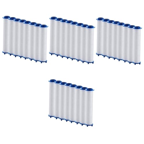 GLEAVI 4 Sätze Pp Baumwollfilter Ersatz Badewannenfilter Duschfilter Duschköpfe Mit Duschwasserfilter Ersatzzubehör Professioneller Sprinklerfilter Austauschbarer Wasserfilter 8 Stücke * 4 von GLEAVI