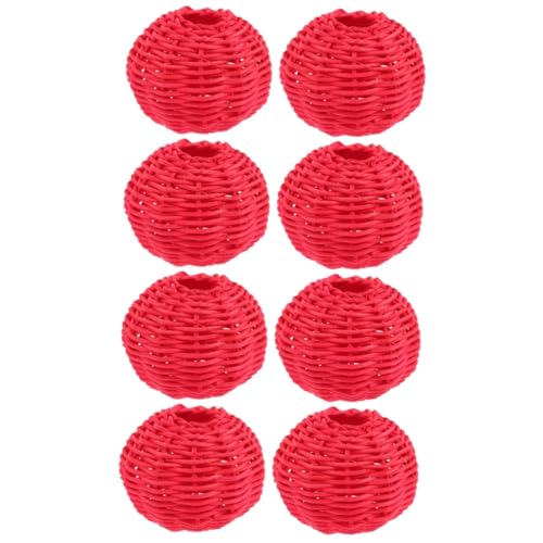 GLEAVI 4 Sätze Rattan Lampenschirm Pack Japanischer Stil Gewebter Lampenschirm Für Deckenleuchten Tischlampen Und Hängelampen Rustikales Design Leicht Und Praktisch 2 Stücke * 4 von GLEAVI