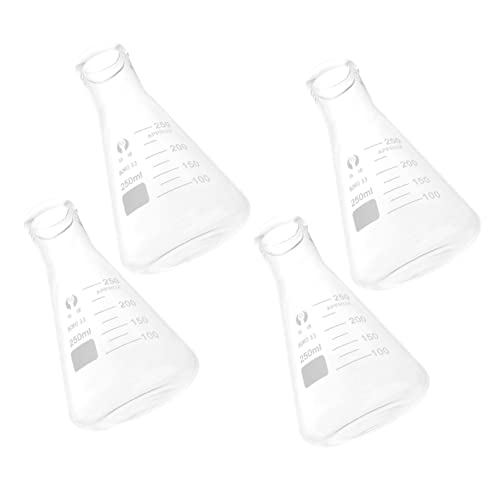 GLEAVI 4-teiliges Kolbenset 250 Ml Konische Kolben Aus Borosilikatglas Für Schullabor-experimente GLEAVI 4-teiliges Kolbenset 250 Ml Konische Kolben Aus Borosilikatglas Für Schullabor-experimente von GLEAVI