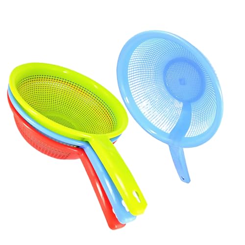 GLEAVI 4 Stück Multifunktionale Abtropfbehälter aus Kunststoff mit Griff Küchensieb für Obst Gemüse und Reis Zufällige Farbe Zufällige Farbe GLEAVI 4 Stück Multifunktionale Abtropfbehälter aus Kunststoff mit Griff Küchensieb für Obst Gemüse und Reis Zufällige Farbe Zufällige Farbe von GLEAVI