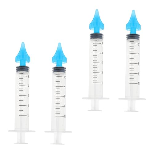 GLEAVI 4 Stück Ohrspüler Werkzeug Zum Entfernen Von Wachs Ohrreinigungsspritze Ohr Klare Zum Entfernen Von Ohrenschmalz Ohrdusche Kind Aasfresser Plastik Dose von GLEAVI