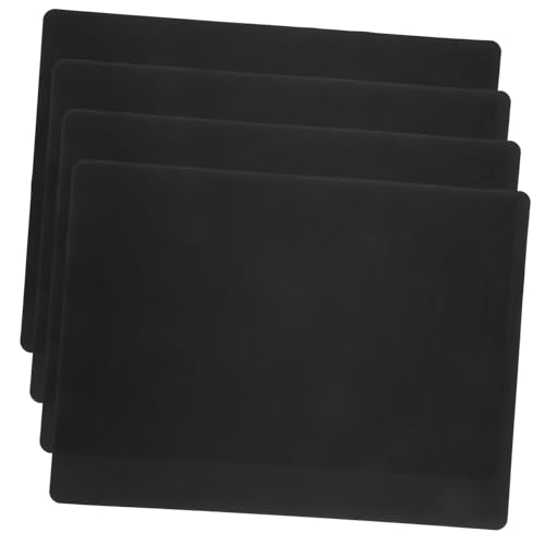 GLEAVI 4 Stück Silikon Tischset Hitzebeständig rutschfest Schwarz 400mm x 300mm x 0,55mm Für Esstisch Partys Familienfeiern GLEAVI 4 Stück Silikon Tischset Hitzebeständig rutschfest Schwarz 400mm x 300mm x 0,55mm Für Esstisch Partys Familienfeiern von GLEAVI