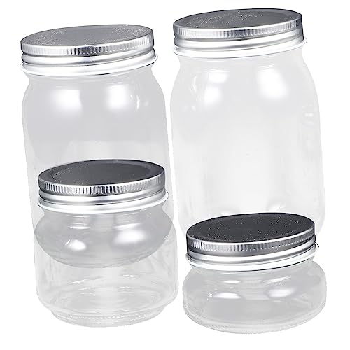 GLEAVI 4 Stück Teiliges Einmachgläser mit Deckel für Marmelade Snacks und Aufbewahrung Hochwertige Transparente und Langlebige Behälter von GLEAVI
