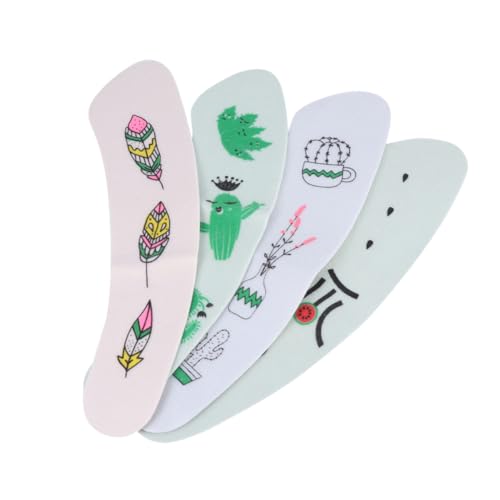 GLEAVI 4 Stück Teiliges Einweg Wasserdichtes Toiletten Sitzkissen Weiche Kuschelige Toilettenmatte mit Cartoon Motiven Wassermelone Vase Kaktus Feder Warm und Praktisch für Kalte von GLEAVI