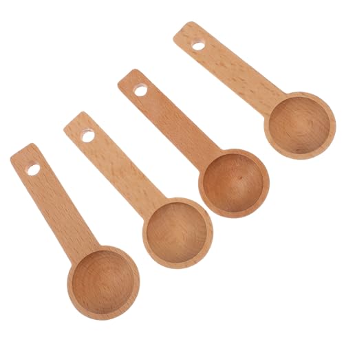 GLEAVI 4 Stück Teiliges Holz-kaffeelöffel Präzise Holz-messlöffel für Kaffee Tee Milchpulver und Backen Kompakte Langlebige Küchenhelfer aus Massivem Buchenholz GLEAVI 4 Stück Teiliges Holz-kaffeelöffel Präzise Holz-messlöffel für Kaffee Tee Milchpulver und Backen Kompakte Langlebige Küchenhelfer aus Massivem Buchenholz von GLEAVI