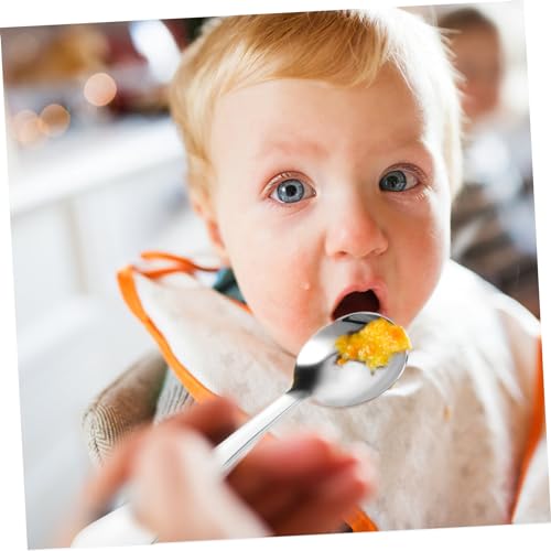 GLEAVI 4 Stück Teiliges Löffel mit Schlitzlöffeln Langlebig Kratzfest Multifunktional zum von Obst und Gemüse als Kleines Küchenutensil für Beikost und Servieren von GLEAVI