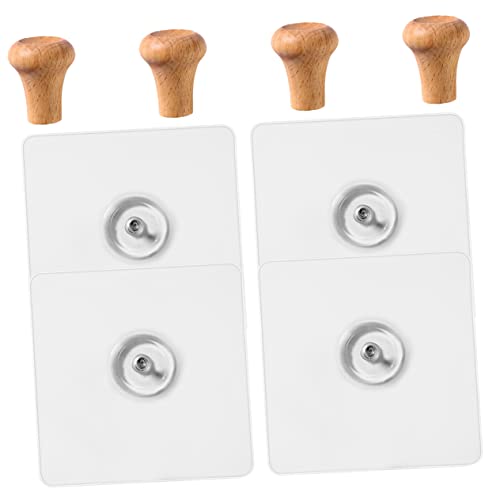 GLEAVI 4 Stück Wandhaken Holz Selbstklebend Minimalistische Kleiderhaken für Bad Küche und Schlafzimmer Platzsparende Handtuch und Hutaufhängung ohne Bohren GLEAVI 4 Stück Wandhaken Holz Selbstklebend Minimalistische Kleiderhaken für Bad Küche und Schlafzimmer Platzsparende Handtuch und Hutaufhängung ohne Bohren von GLEAVI