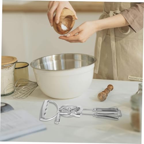 GLEAVI 4 Teiliges Backwerkzeug Set Manueller Mixer Mixer Mehl Schneebesen Handmixer Handteigmixer Küchenkochwerkzeug Küchen Eierschläger Robuste Schneebesen Zum Kochen Edelstahl von GLEAVI