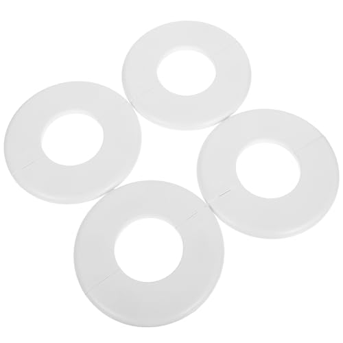 GLEAVI 4-teilige Flansch-Wasserrohrabdeckung – selbstklebende Wand-Rosette für 28-mm-Rohre, Wasserhahn-Sanitär-Dekorationszubehör GLEAVI 4-teilige Flansch-Wasserrohrabdeckung – selbstklebende Wand-Rosette für 28-mm-Rohre, Wasserhahn-Sanitär-Dekorationszubehör von GLEAVI