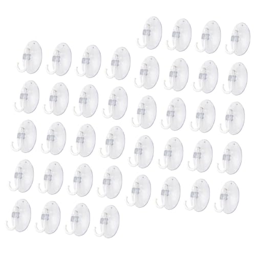 GLEAVI 40 Stück Transparente Saugnapf Haken PVC Extra Starke Haftung ohne Bohren Multifunktionale Wandhaken für Badezimmer Fenster Spiegel Einfache Montage Glatten Oberflächen GLEAVI 40 Stück Transparente Saugnapf Haken PVC Extra Starke Haftung ohne Bohren Multifunktionale Wandhaken für Badezimmer Fenster Spiegel Einfache Montage Glatten Oberflächen von GLEAVI