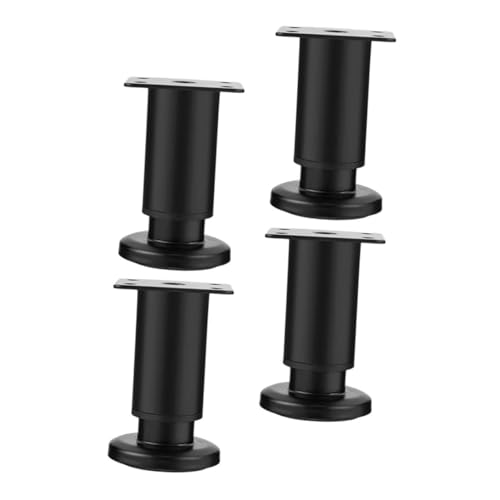 GLEAVI 4stücke Teiliges Verstellbare Tischbeine Für Möbel Höhenverstellbar Und Robust Für Sofas Betten Und Schränke Einfache Montage Schwarze Metallfüße von GLEAVI