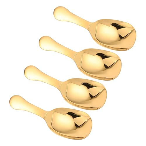 GLEAVI 4Stücke Teiliges Teelöffel Set mit Kurzem Griff Multifunktional für Kaffeebohnen Salz und Backpulver Goldene Platzsparendes Design für Zuhause und Unterwegs GLEAVI 4Stücke Teiliges Teelöffel Set mit Kurzem Griff Multifunktional für Kaffeebohnen Salz und Backpulver Goldene Platzsparendes Design für Zuhause und Unterwegs von GLEAVI
