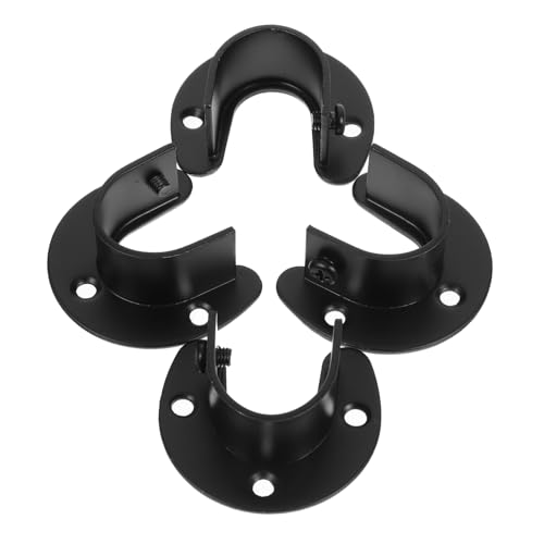 GLEAVI 4stücke Edelstahl-stangensockel Für Handtuchstangen Duschvorhangstangen Und Kleiderstangen Langlebig Und Rostfrei Sicher An Schrank Oder Duschstangen Befestigbar von GLEAVI