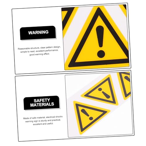 GLEAVI 5 Stck Warnaufkleber Dreieckige Ausrufezeichen Sicherheitszeichen Reflektierend Für Gefahrenbereiche Einfach Anzubringen Sichtbar Und Praktisch von GLEAVI