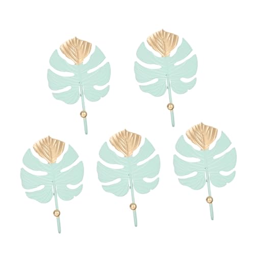 GLEAVI 5 Stück Monstera Wandhaken Kreative Pflanzenhaken aus für Einfache Installation Grüne Blattform für Garderobe Schlafzimmer und Badezimmer ohne Bohren GLEAVI 5 Stück Monstera Wandhaken Kreative Pflanzenhaken aus für Einfache Installation Grüne Blattform für Garderobe Schlafzimmer und Badezimmer ohne Bohren von GLEAVI