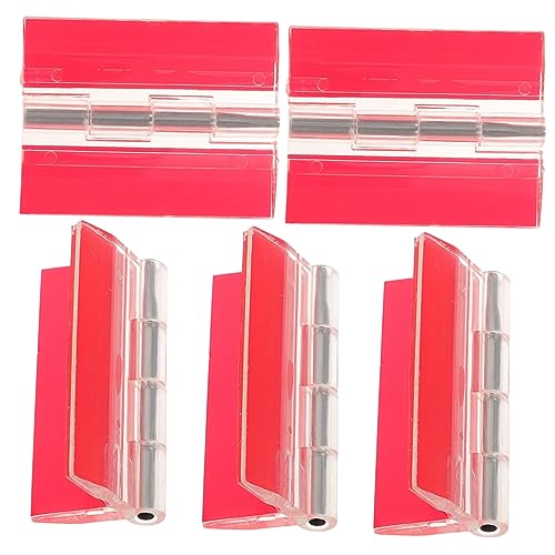 GLEAVI 5 Stück Selbstklebendes Scharnier Transparente Scharniere Klavierscharniere Scharnierersatz Klare Scharniere Ex Scharniere Transparentes Kleines Scharnier Acryl von GLEAVI