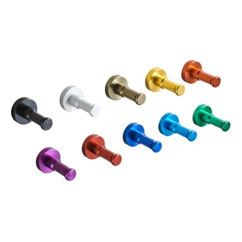 GLEAVI 5 Stück Teiliges Buntes Aluminium Wandhaken ohne Bohren Rostfreie Metallhaken für Handtücher Mäntel Hüte Vielseitige Kleider Badaufhänger für Küche Schlafzimmer Badezimmer GLEAVI 5 Stück Teiliges Buntes Aluminium Wandhaken ohne Bohren Rostfreie Metallhaken für Handtücher Mäntel Hüte Vielseitige Kleider Badaufhänger für Küche Schlafzimmer Badezimmer von GLEAVI