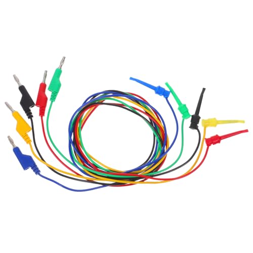 GLEAVI 5 Stück Teiliges Multimeter Testleitungsset mit Stapelbaren Bananensteckern Flexiblen Prüfspitzen Isolierten Kabeln für Labor Elektronik Messung Vielseitig Kompatibel für von GLEAVI