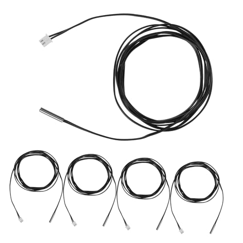 GLEAVI 5 Stück Teiliges Temperaturfühler Präziser Temperatursensor mit Kabel für Schnelle Temperaturmessung Lebensmittelverarbeitung Geräten und Laboren GLEAVI 5 Stück Teiliges Temperaturfühler Präziser Temperatursensor mit Kabel für Schnelle Temperaturmessung Lebensmittelverarbeitung Geräten und Laboren von GLEAVI