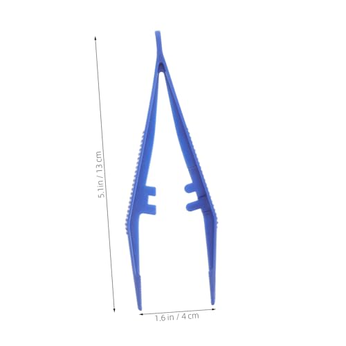 GLEAVI 50 Stück Kunststoff pinzetten Präzisions pinzette Blau für Basteln Labor Schule mit Ergonomischem Griff für Feine Arbeiten bei Modellbau und Technik von GLEAVI