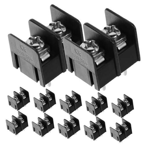 GLEAVI 50 Stück Schraubklemmen Rastermaß Pcb Leiterplattenklemme Schraubanschluss Langlebig Vielseitig für Kleine und Große Elektroinstallationen von GLEAVI