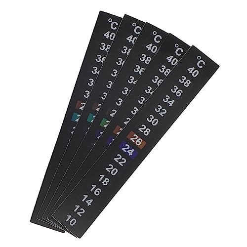 GLEAVI 5stücke Aquarium Thermometer Aufkleber Flüssigkristall Temperaturstreifen Für Fischtanks Selbstklebend Für Aquarien Und Wasserbehälter Einfach Anzubringen von GLEAVI