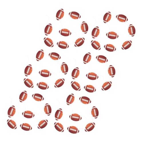 GLEAVI 6 Sätze Teiliges Rugby Dekobanner mit Schimmernden Pailletten und Wiederverwendbar Geburtstags und Sport Mottoparty Dekoration für Wand und Fotorequisiten von GLEAVI