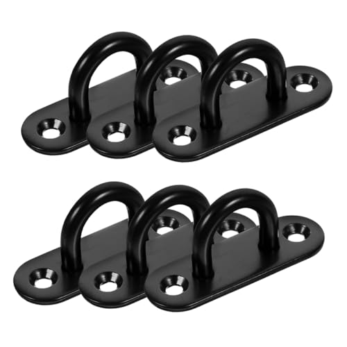 GLEAVI 6 Stück Edelstahl Deckenhaken Teilig U Förmige Stabile Aufhängung Wand und Deckenmontage für Schaukel Boxsack Pflanzenkorb mit Moderner Schwarzer Ösenplatte GLEAVI 6 Stück Edelstahl Deckenhaken Teilig U Förmige Stabile Aufhängung Wand und Deckenmontage für Schaukel Boxsack Pflanzenkorb mit Moderner Schwarzer Ösenplatte von GLEAVI