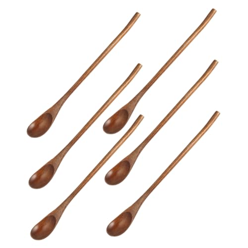 GLEAVI 6 Stück Löffel Im Japanischen Stil Handgefertigter Kaffeerührer Mit Langem Griff Retro Honigglas Teelöffel Teerührlöffel Geschirr Serviergerät Braun GLEAVI 6 Stück Löffel Im Japanischen Stil Handgefertigter Kaffeerührer Mit Langem Griff Retro Honigglas Teelöffel Teerührlöffel Geschirr Serviergerät Braun von GLEAVI