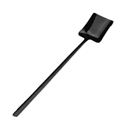 GLEAVI 6 Stück Quadratischer Kaffeelöffel Teiliges Mini Schaufel für Dessert Kaffee und Dinner Schwarz Rostfrei Für Partys Geeignet von GLEAVI