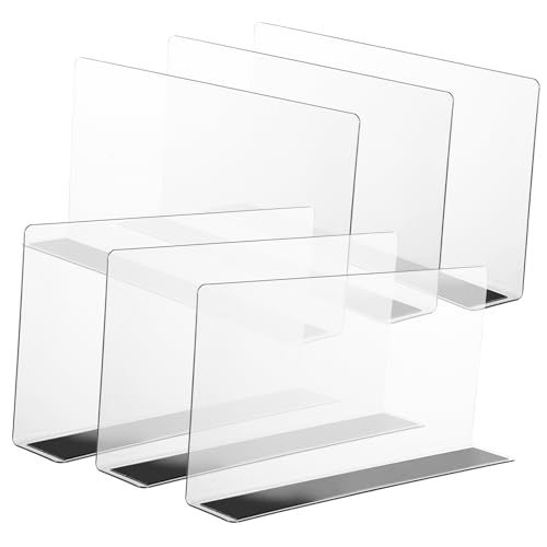 GLEAVI 6 Stück Regaltrenner Transparent PVC Regaltrennwände für Supermärkte und Geschäfte Vielseitig Einsetzbar mit Magnetkraft von GLEAVI